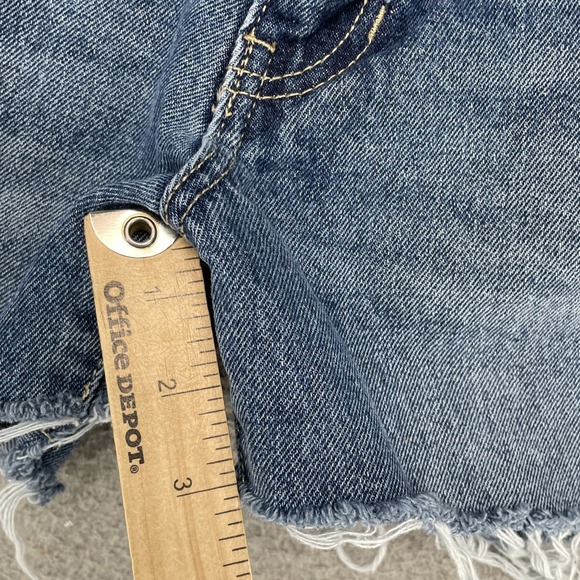 Bohme Jean Short Women 26 Raw Cut Off Y2K Retro 90s American Preppy Classic Chic - Picture 3 of 10